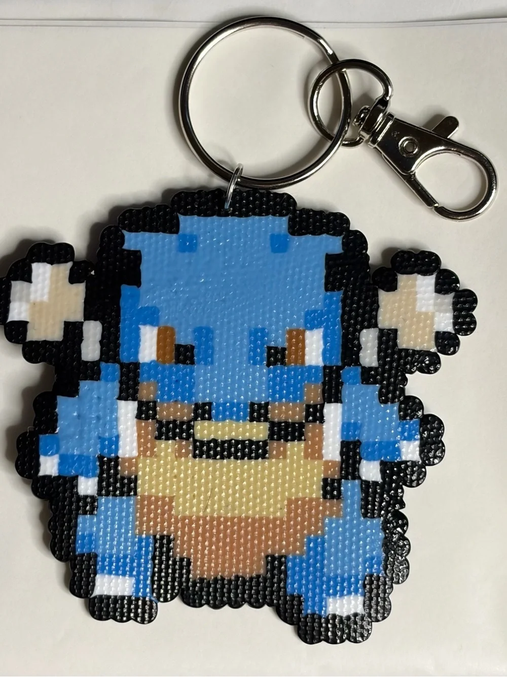 Pixelated Pokemon Blastoise Keychain